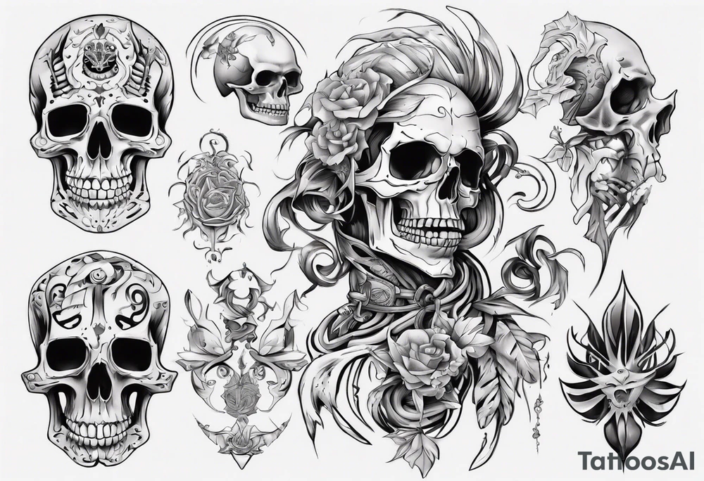 dorado skeleton tattoo idea