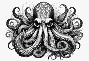 kraken with tentacles tattoo idea