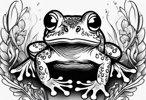 Cute small frog tattoo idea