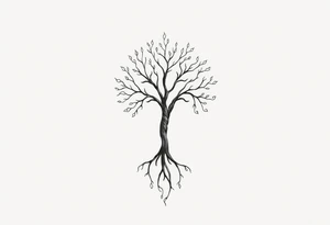 mystical tree of life tattoo idea