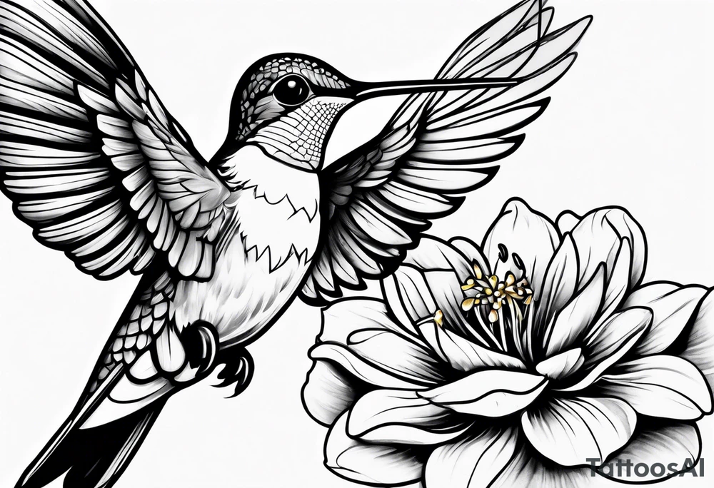 hummingbird tattoo idea