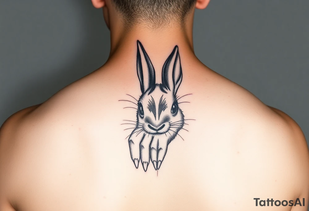 Beautiful rabbit foot tattoo idea
