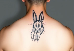 Beautiful rabbit foot tattoo idea
