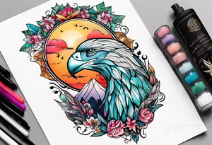 Adventure, travel, wanderlust, feminine tattoo idea