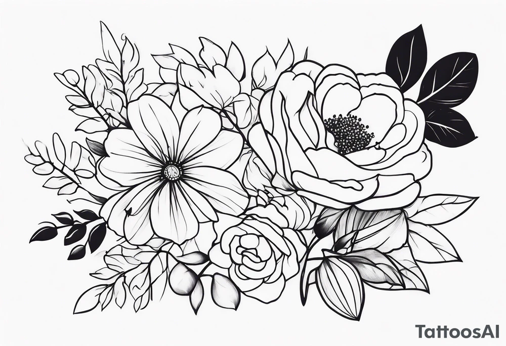 Floral sleeve tattoo idea
