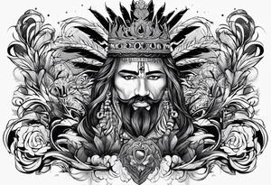 King Saez across the back tattoo idea