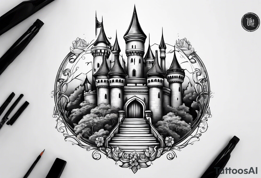 castle tattoo idea