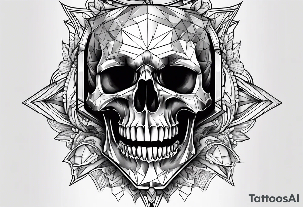 skull mouth open tattoo idea