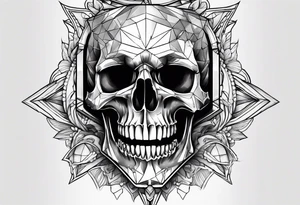 skull mouth open tattoo idea