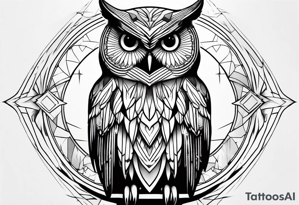 Owl close up tattoo idea