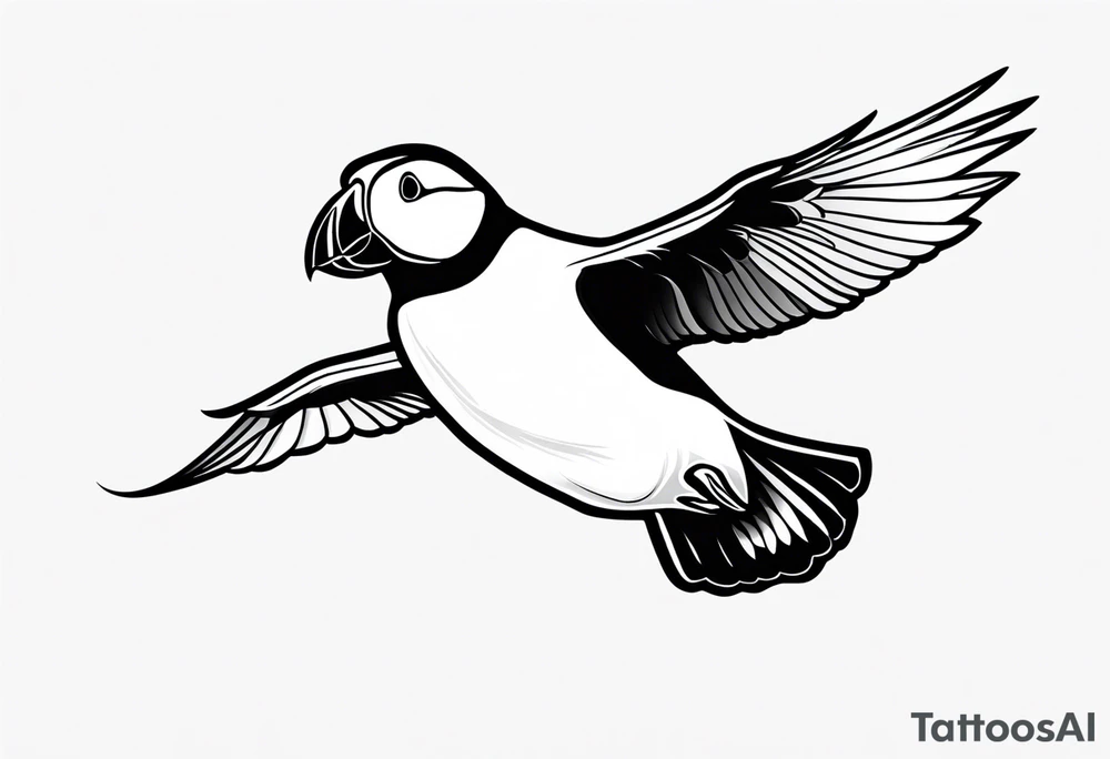 a flying puffin without background (only black and white)
- forarm Tattoo tattoo idea