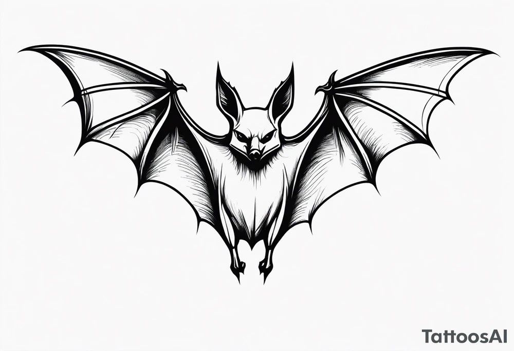 Bat in Flight tattoo idea