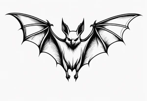 Bat in Flight tattoo idea