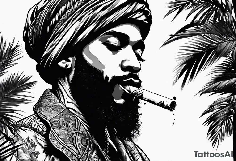 Wiz Khalid’s smoking a joint tattoo idea