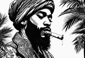 Wiz Khalid’s smoking a joint tattoo idea