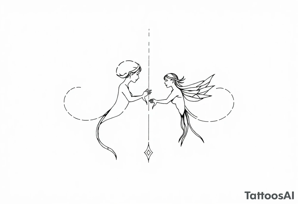 Tatuagem com traços finos inspirada nos livros da autora Sarah J Maas tattoo idea