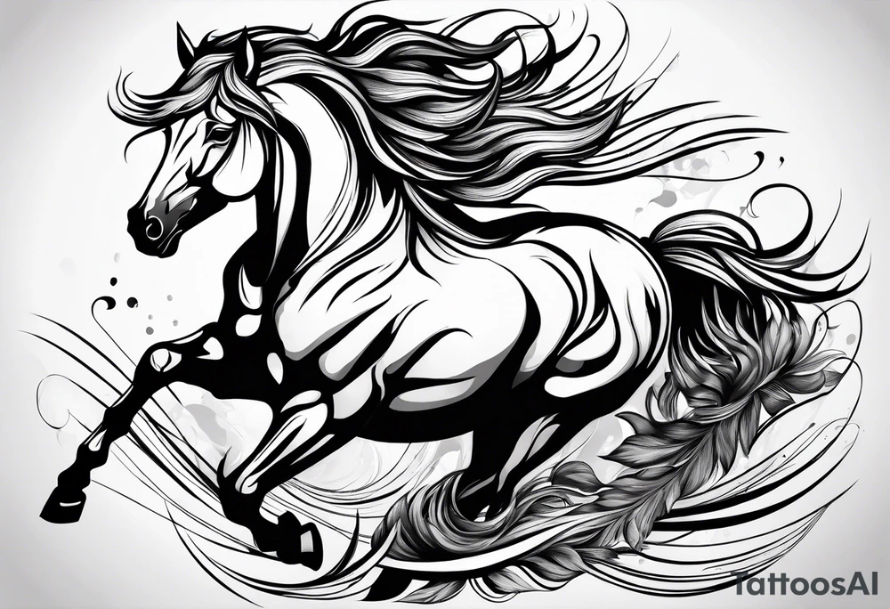 Plume cheval a tattoo idea