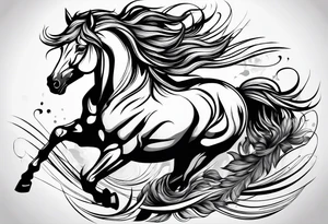 Plume cheval a tattoo idea