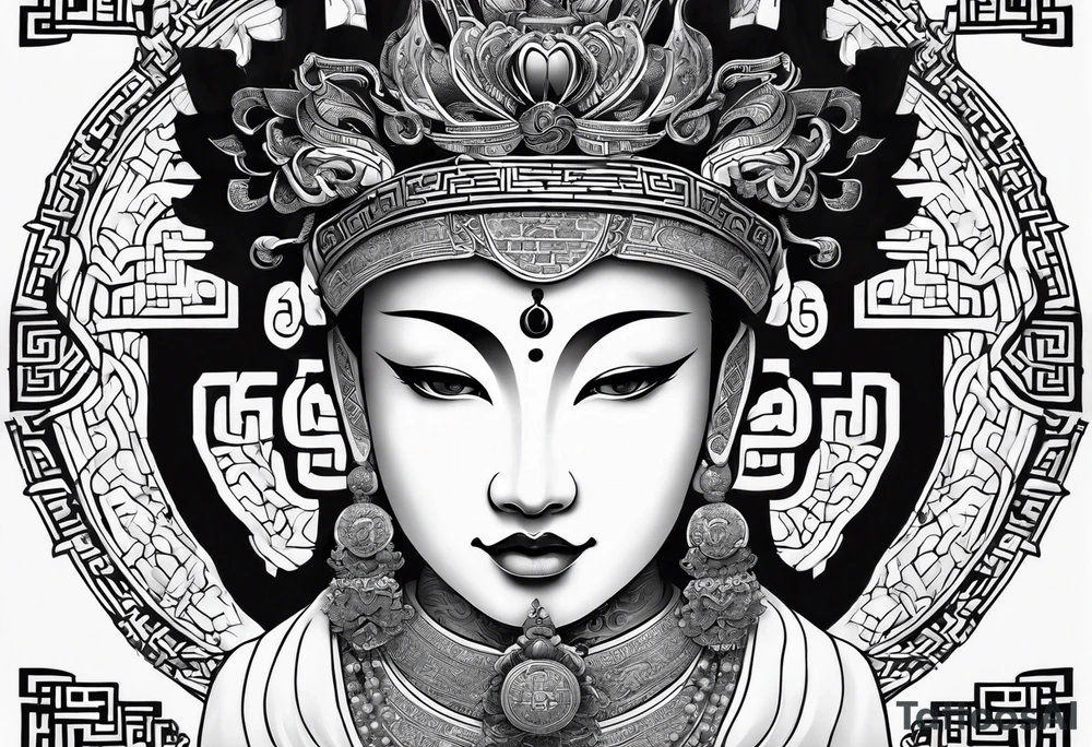 Chinese wall, realistic, art, gezeichnet tattoo idea