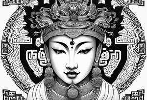 Chinese wall, realistic, art, gezeichnet tattoo idea