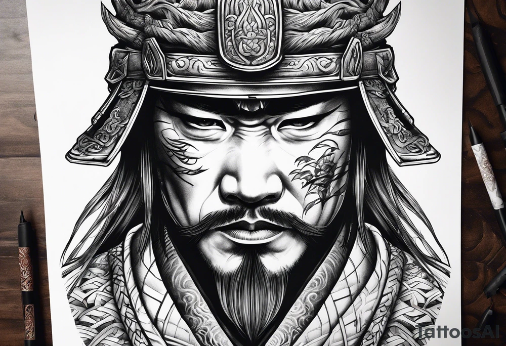 Winter samurai tattoo idea