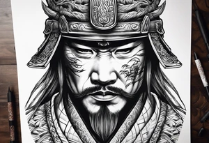 Winter samurai tattoo idea