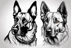 Belgian malinois, Scottish terrier, border collie, papillon tattoo idea