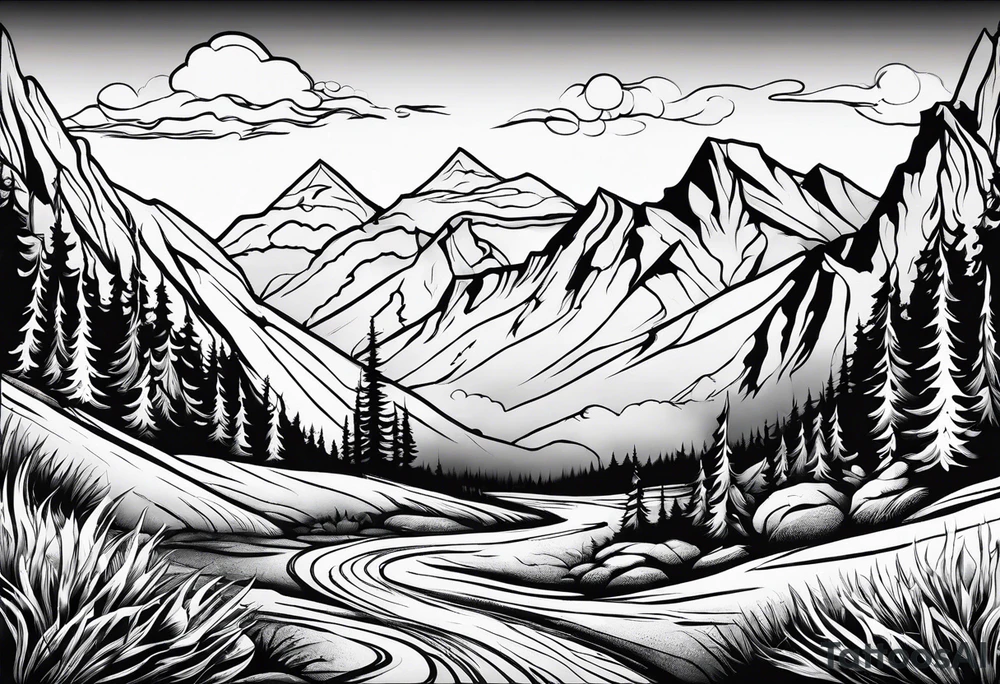 Flames to ash to frozen landscape tattoo idea Flames to ash to frozen landscape tattoo idea