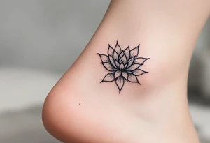 Fine thin lines very small minimalist tattoo combo of phenix and lotus tattoo idea