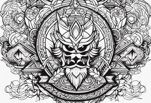 draw a tattoo in chest and shoulder tattoo idea