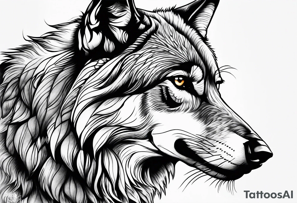 A wolf tattoo idea