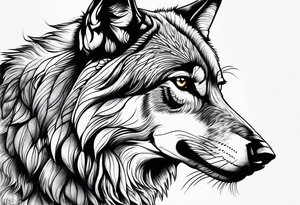 A wolf tattoo idea