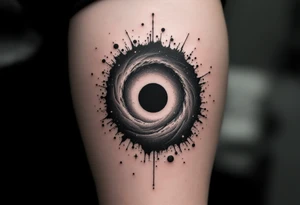 2 different universe's on each side of a black hole tattoo idea