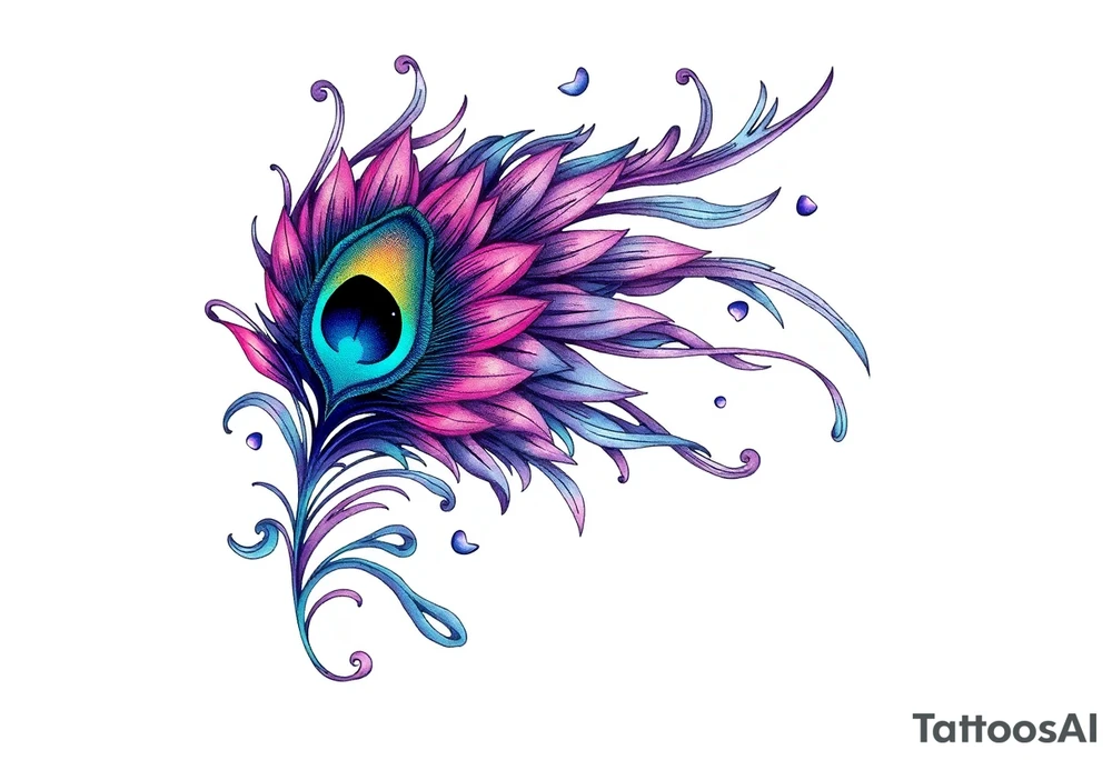 Peacock feather tattoo idea