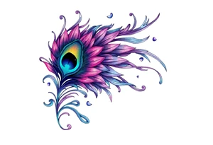 Peacock feather tattoo idea
