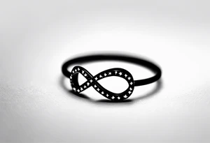 Infinity ring with stars tattoo idea