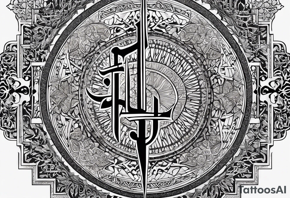 arabic calligraphy of the translation, what doesnt kill you makes you stronger - Just writing tattoo idea
