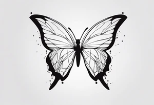 butterfly wings made out of glass tattoo idea