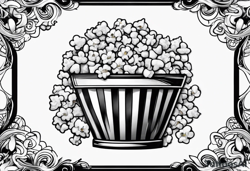 popcorn bucket tattoo idea