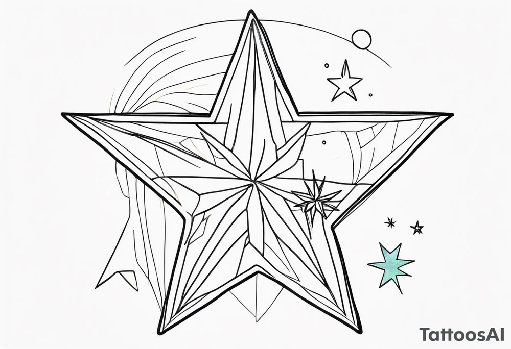 Friends Yucca Love Mond Star power woman tattoo idea