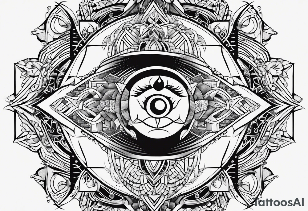 Geometric pattern tattoo idea
