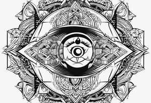 Geometric pattern tattoo idea