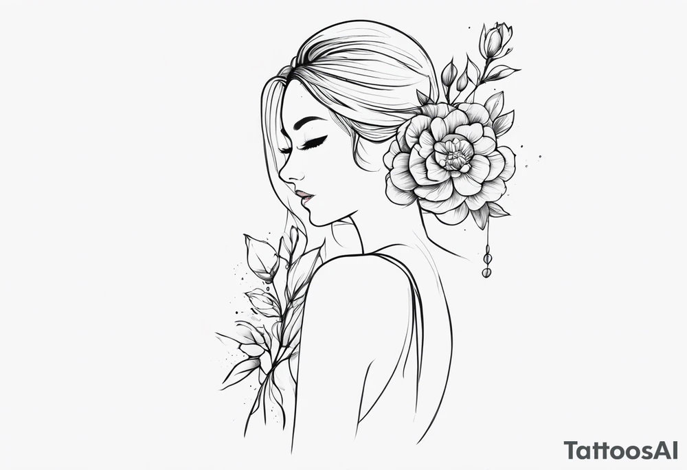 Flower back tattoo tattoo idea