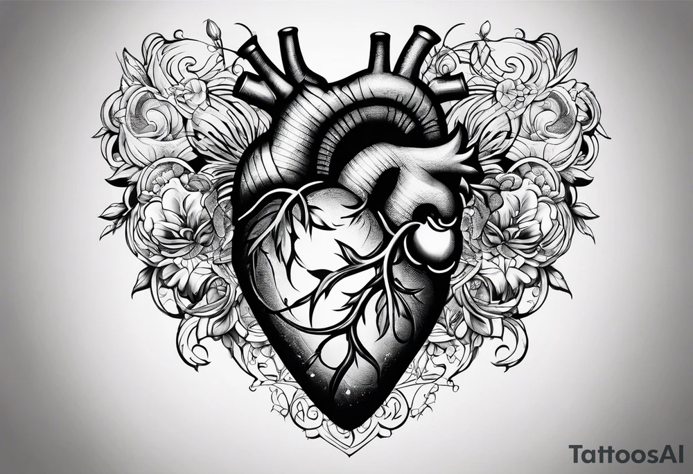 Heart versus mind tattoo idea