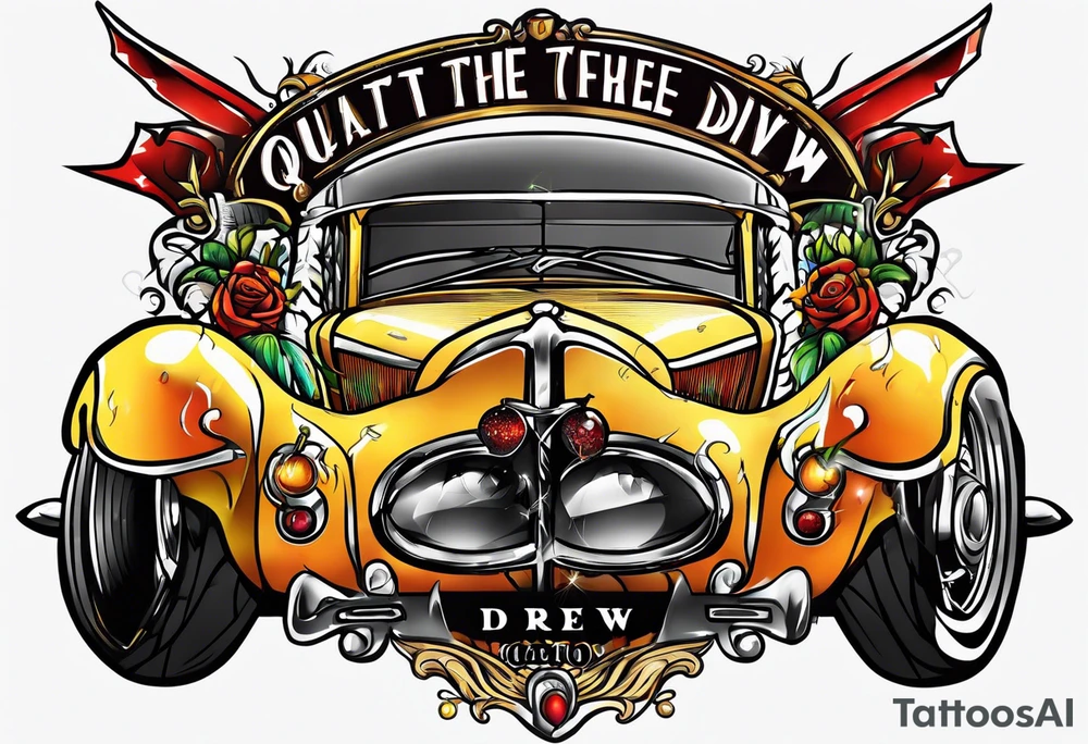 I want the name "Drew" tattoo idea