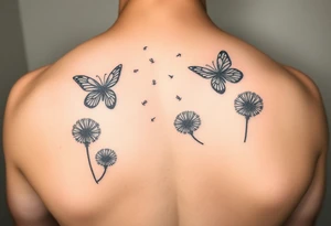 Fireflies and dandelions tattoo idea
