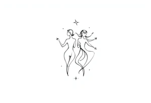 Castor and pollux star  Gemini zodiac 
constellation tattoo idea
