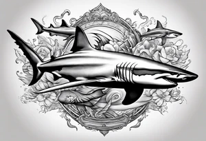 Hammerhead shark and tiger shark tattoo idea