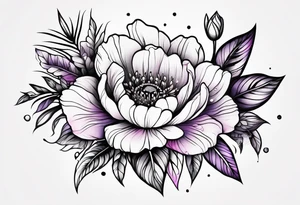 Bright, colorful, lots of pinks and purples flower arm tattoo tattoo idea