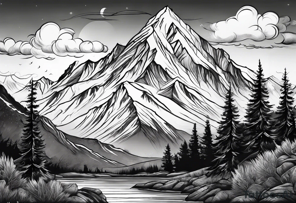 Mountain View tattoo idea
